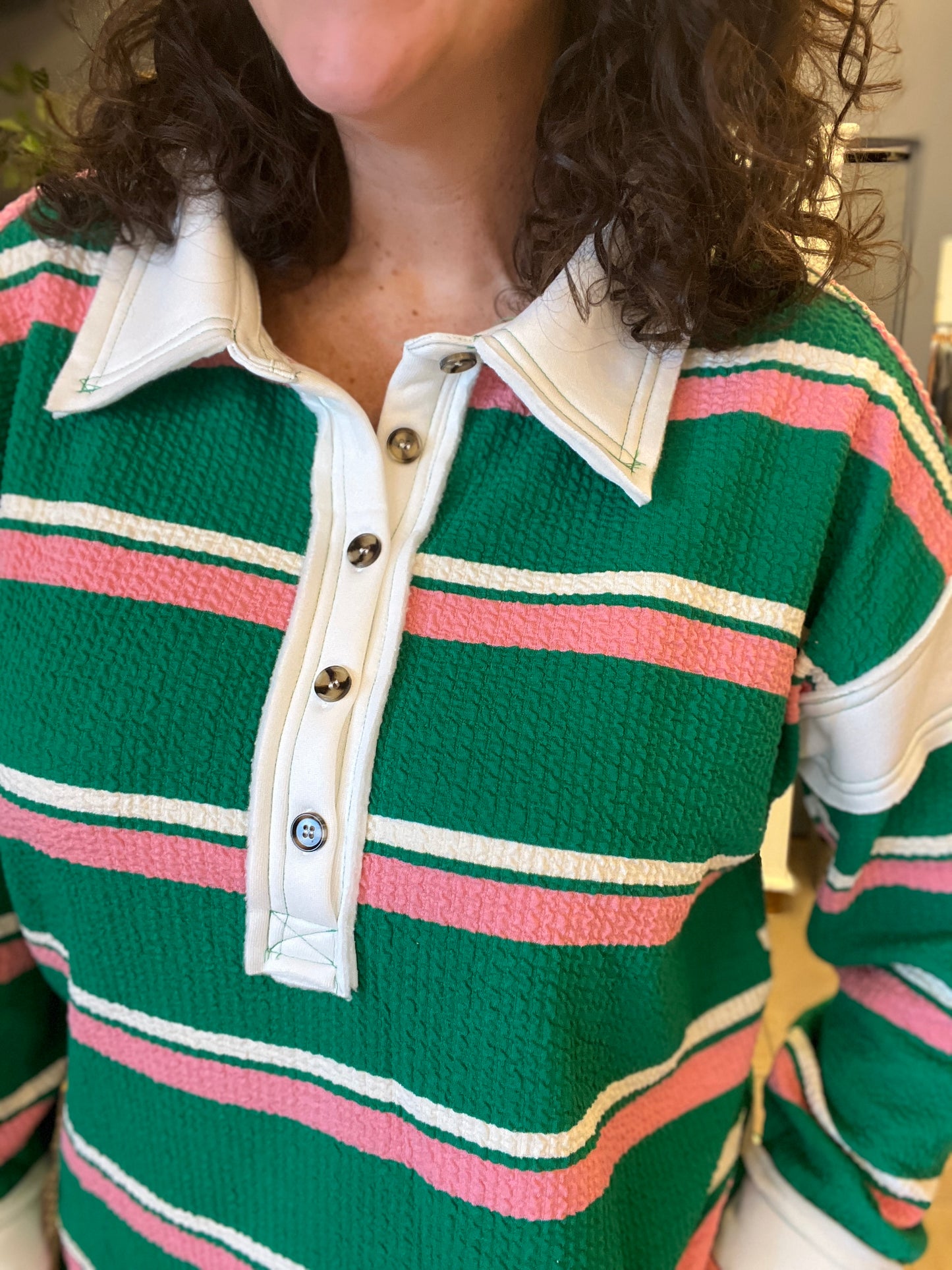 Striped Relaxed Fit Rugby Tunic