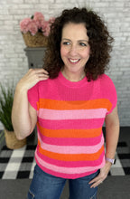Load image into Gallery viewer, Lightweight Mixed Pink Stripe Sweater