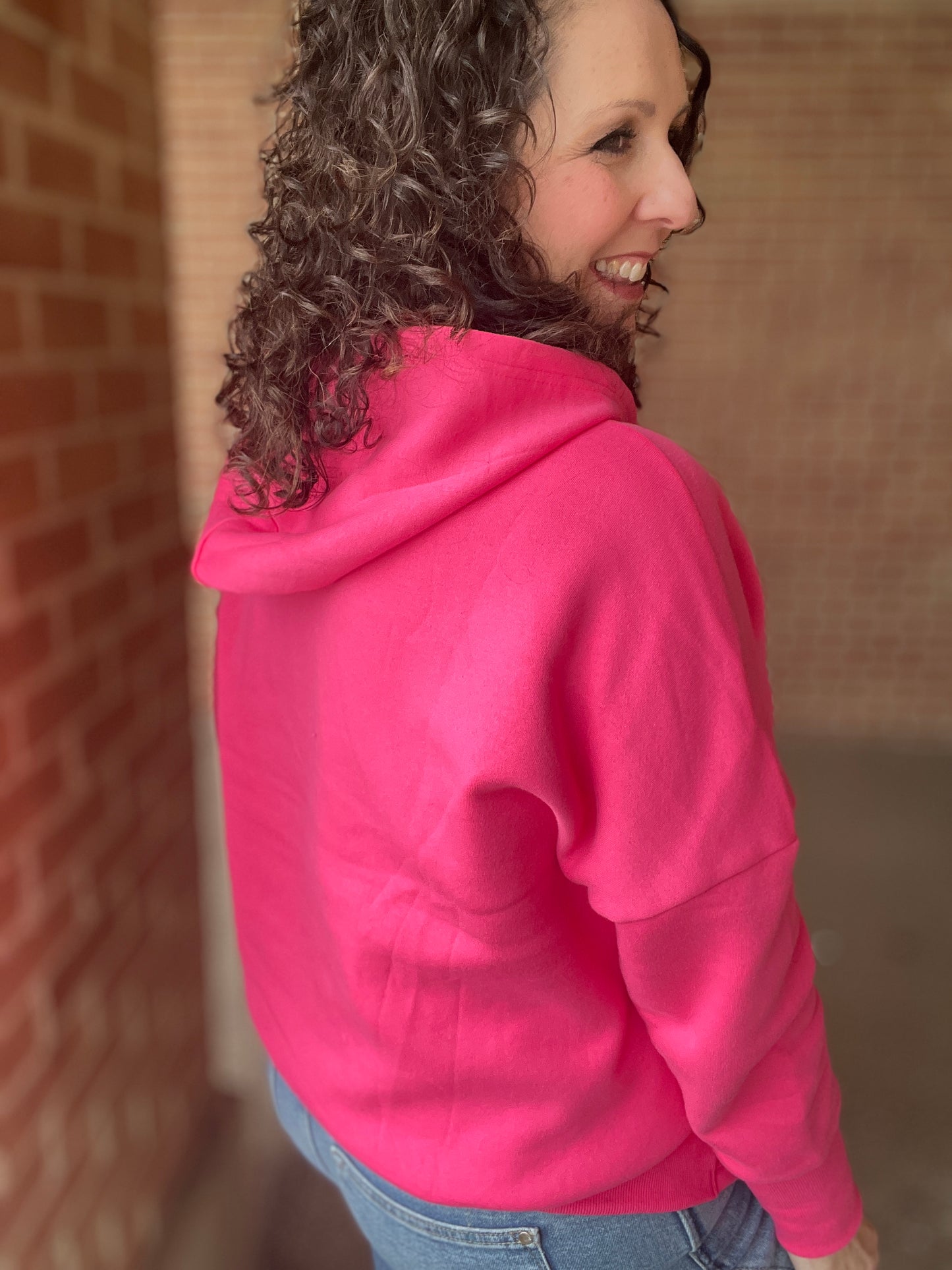 Fleece Half Snap Hooded Sweatshirts