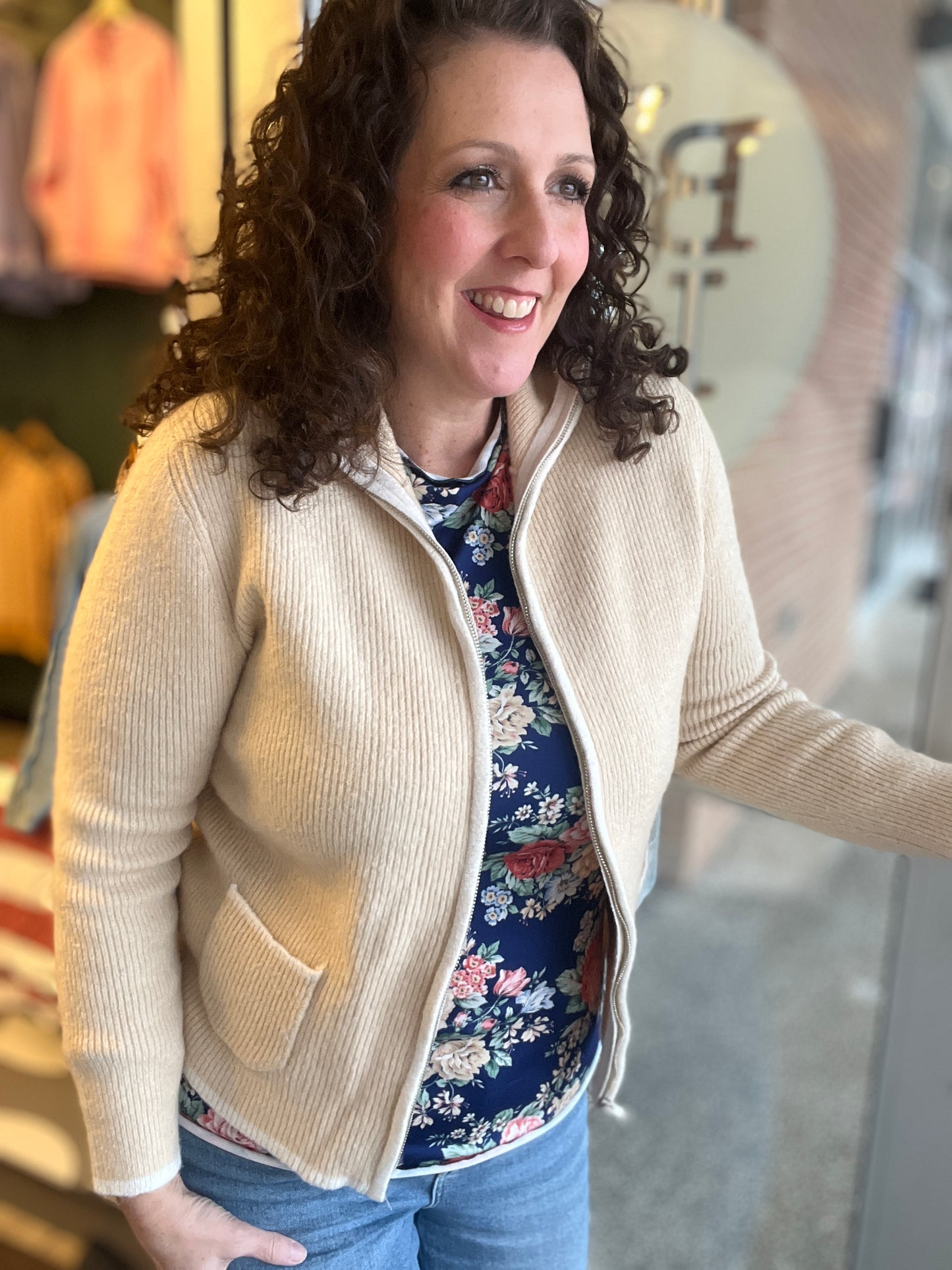 Zip Up Sweater Cardigan