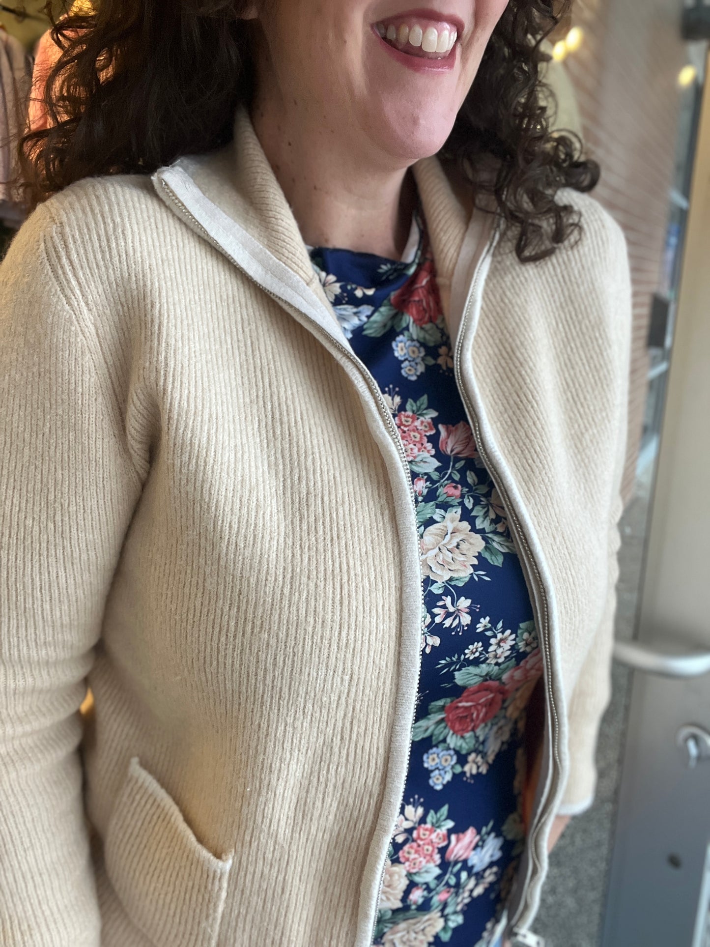 Zip Up Sweater Cardigan