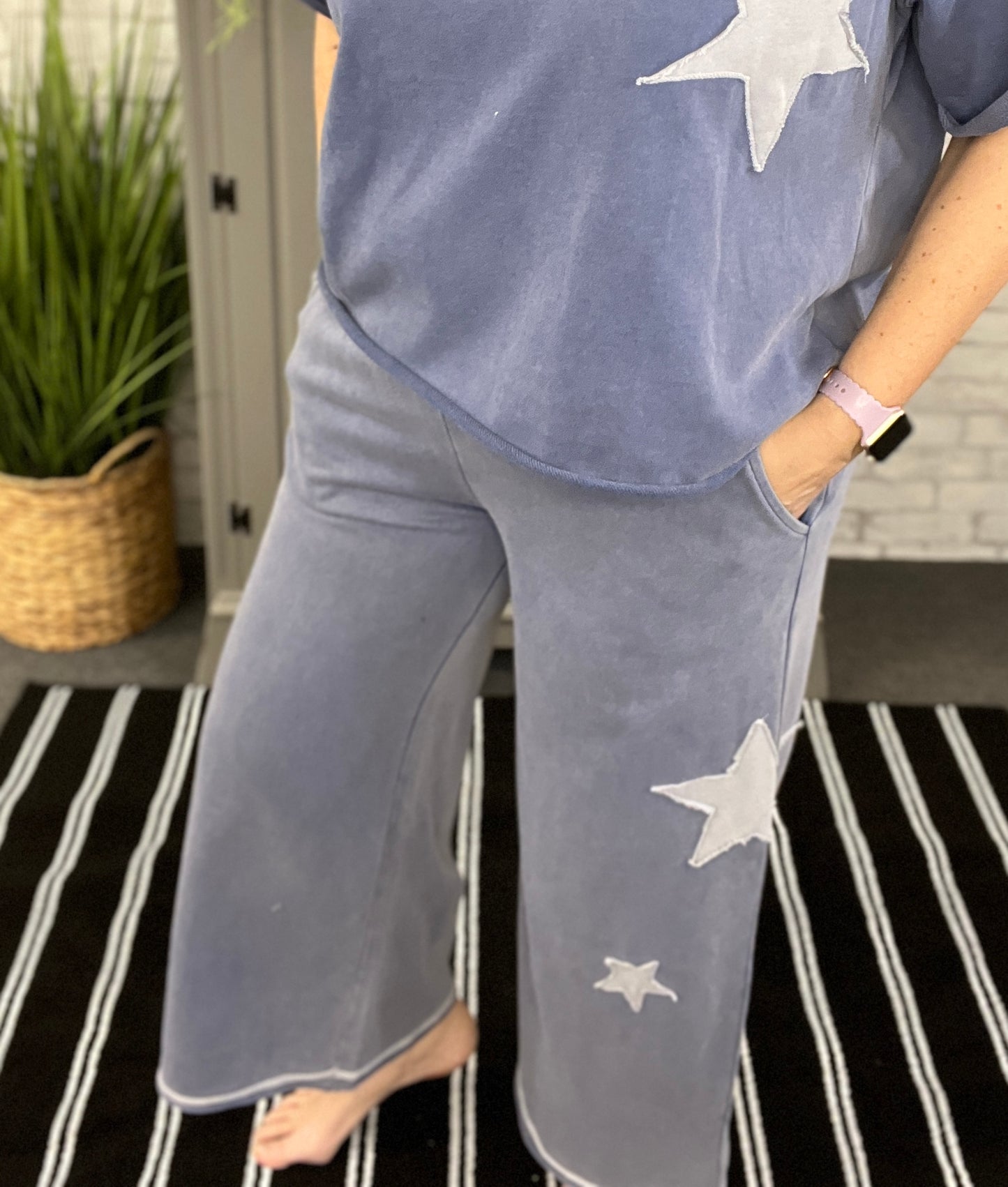 Star Patch French Terry Pants