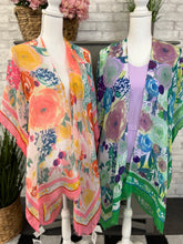 Load image into Gallery viewer, Watercolor Floral Kimono
