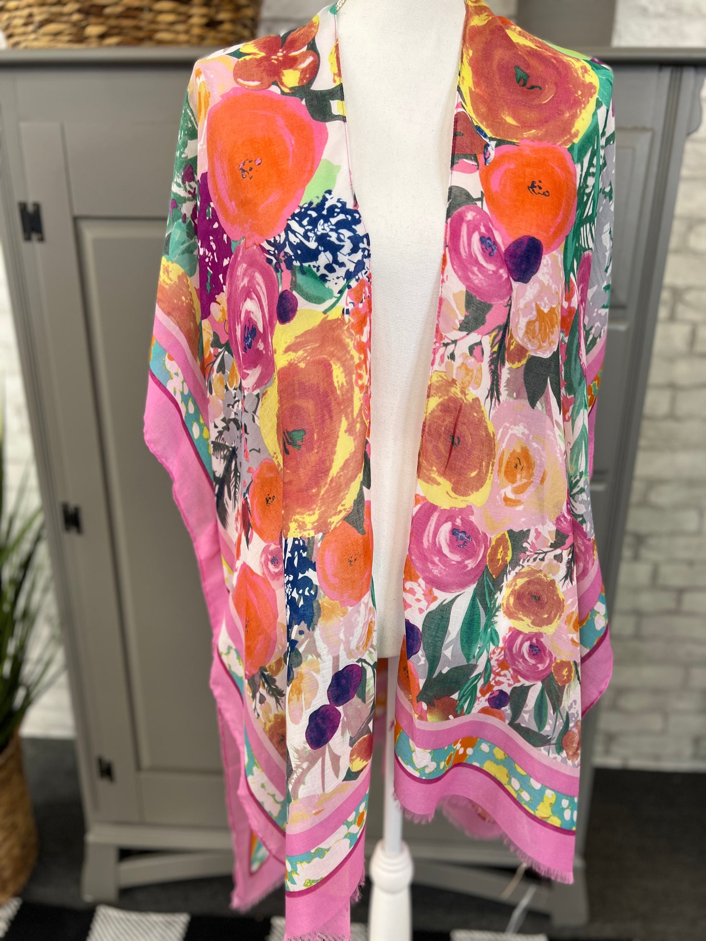 Watercolor Floral Kimono