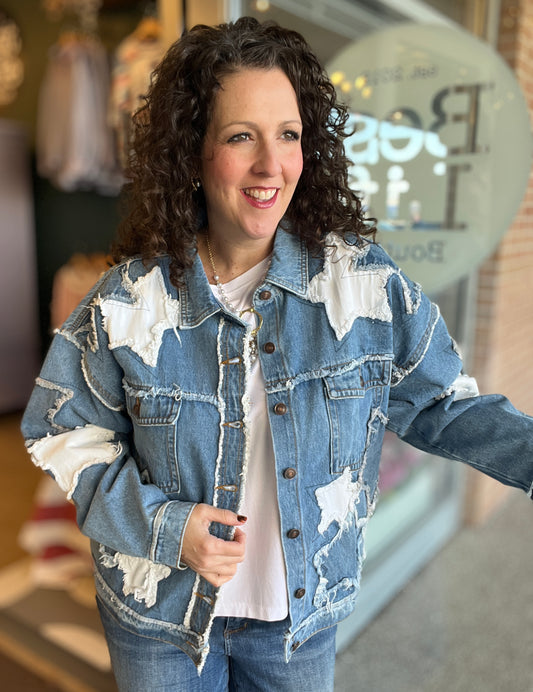 Star Patched Denim Jacket