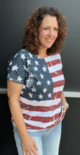 Load image into Gallery viewer, American Flag Short Sleeve Top