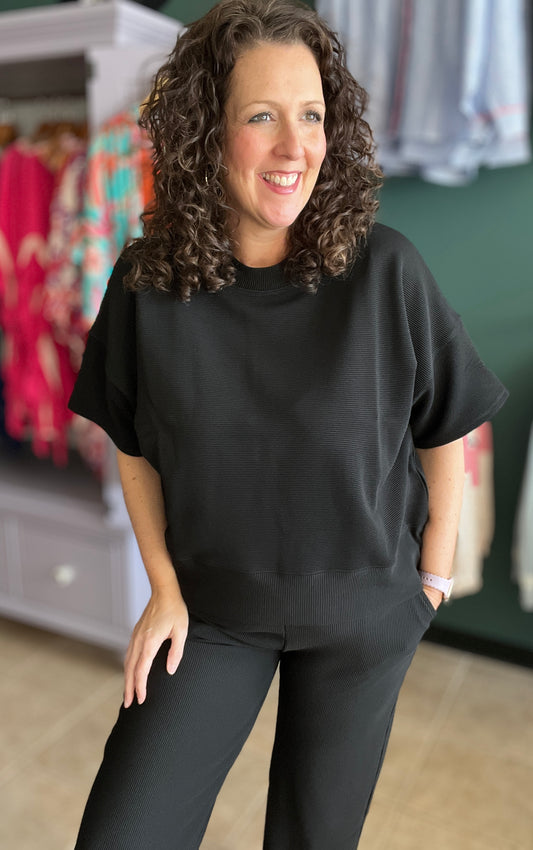 Relaxed Corded Top & Pants Set