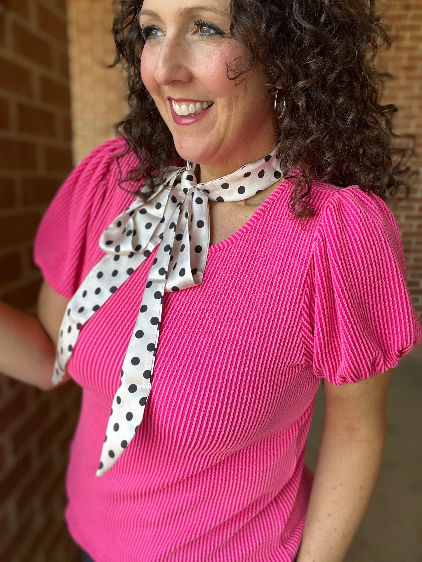 Corded Puff Sleeve Top
