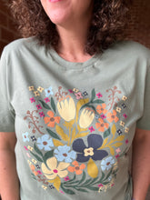 Load image into Gallery viewer, SAGE FLORAL Graphic Tee