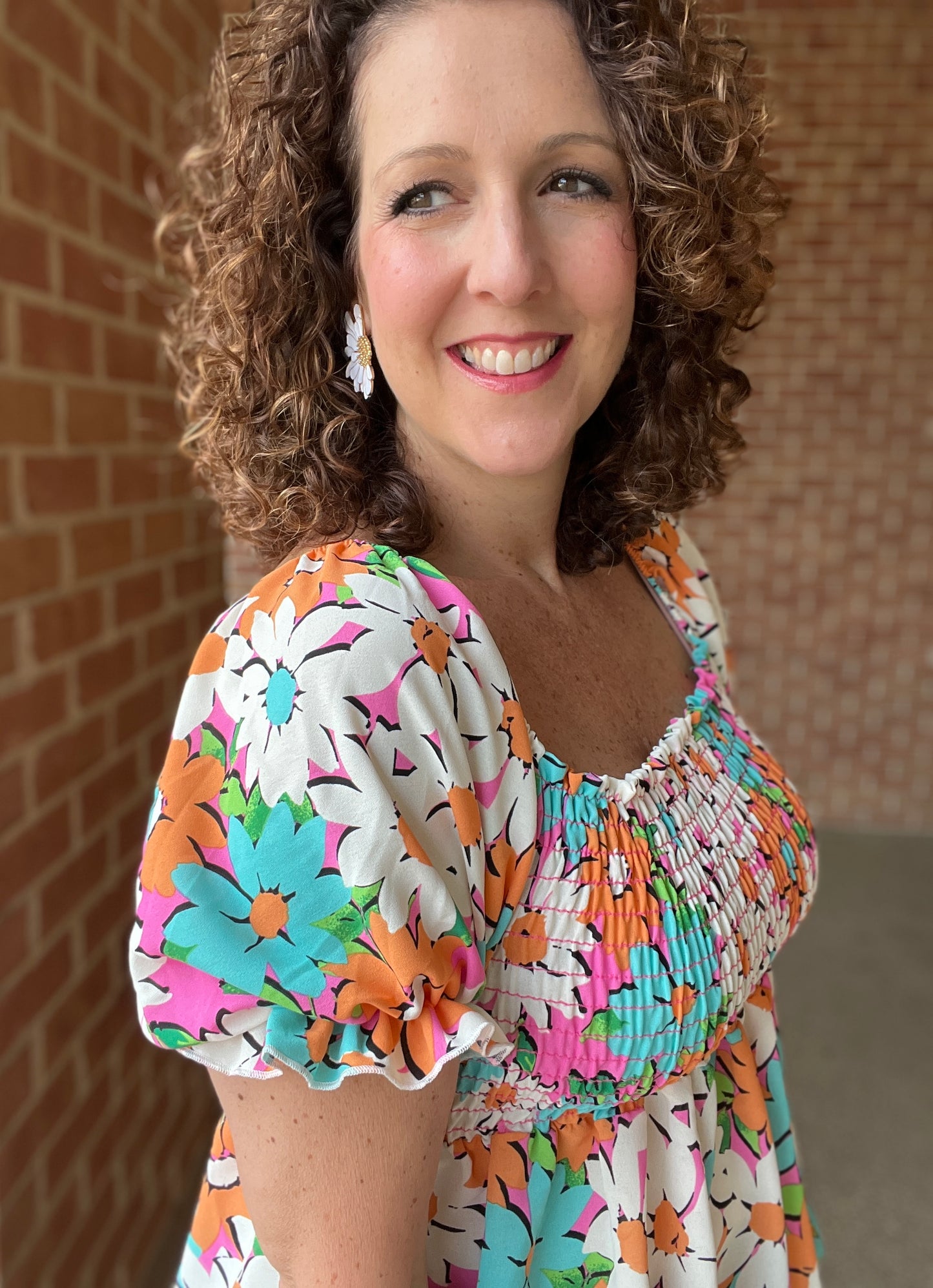 Fun Floral Smocked Top