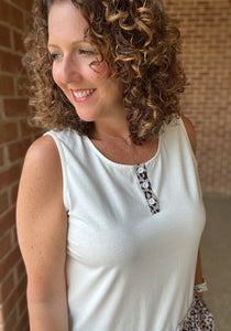 Leopard Ruffle Tank