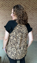 Load image into Gallery viewer, Leopard Back Ruffle Trimmed Top
