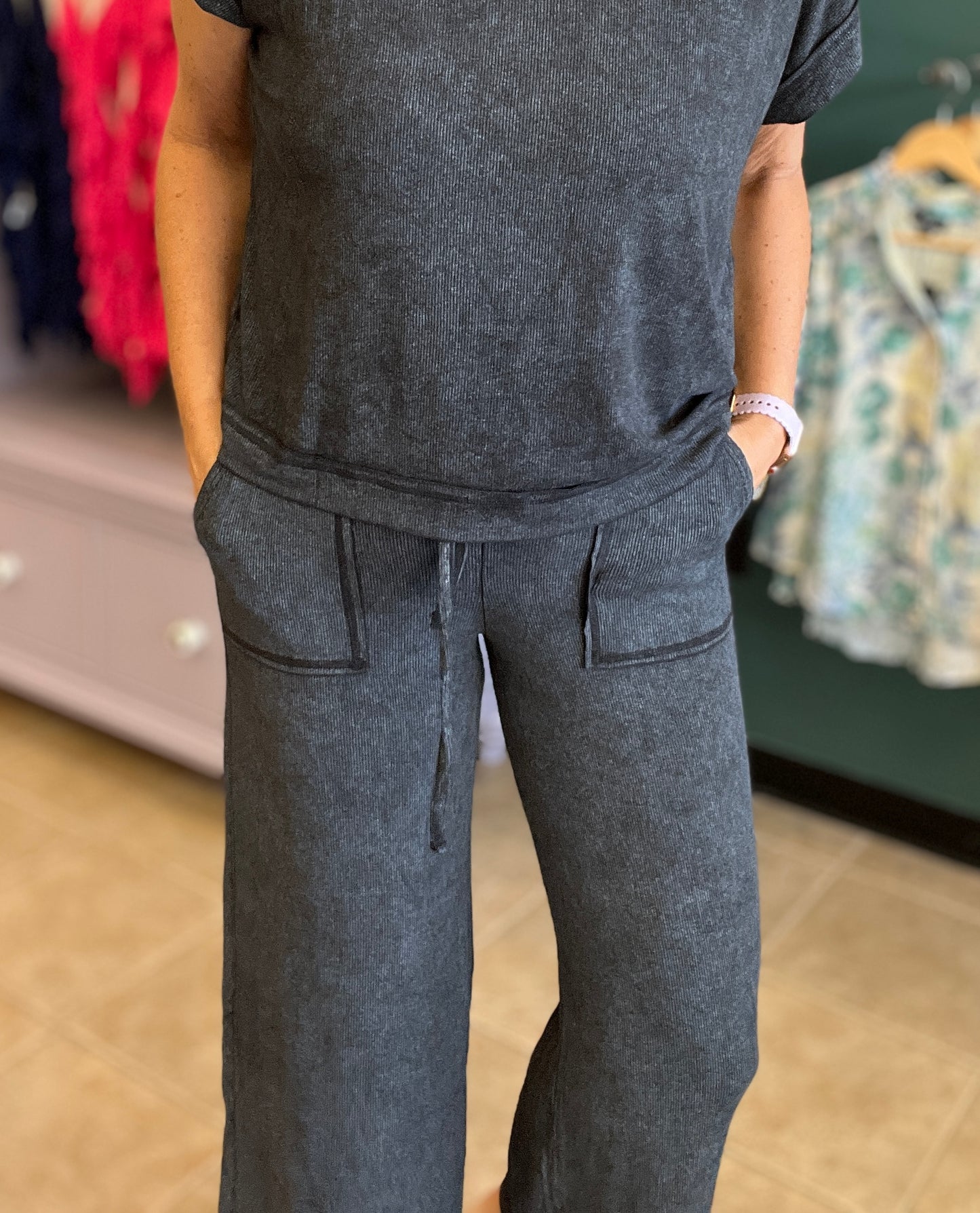 Ribbed Acid Wash Set