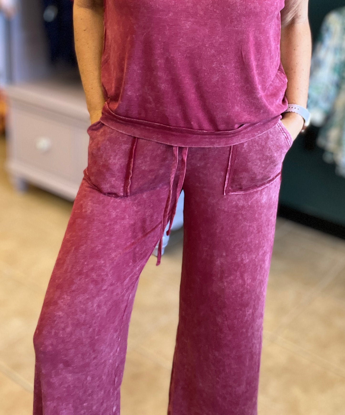 Ribbed Acid Wash Set