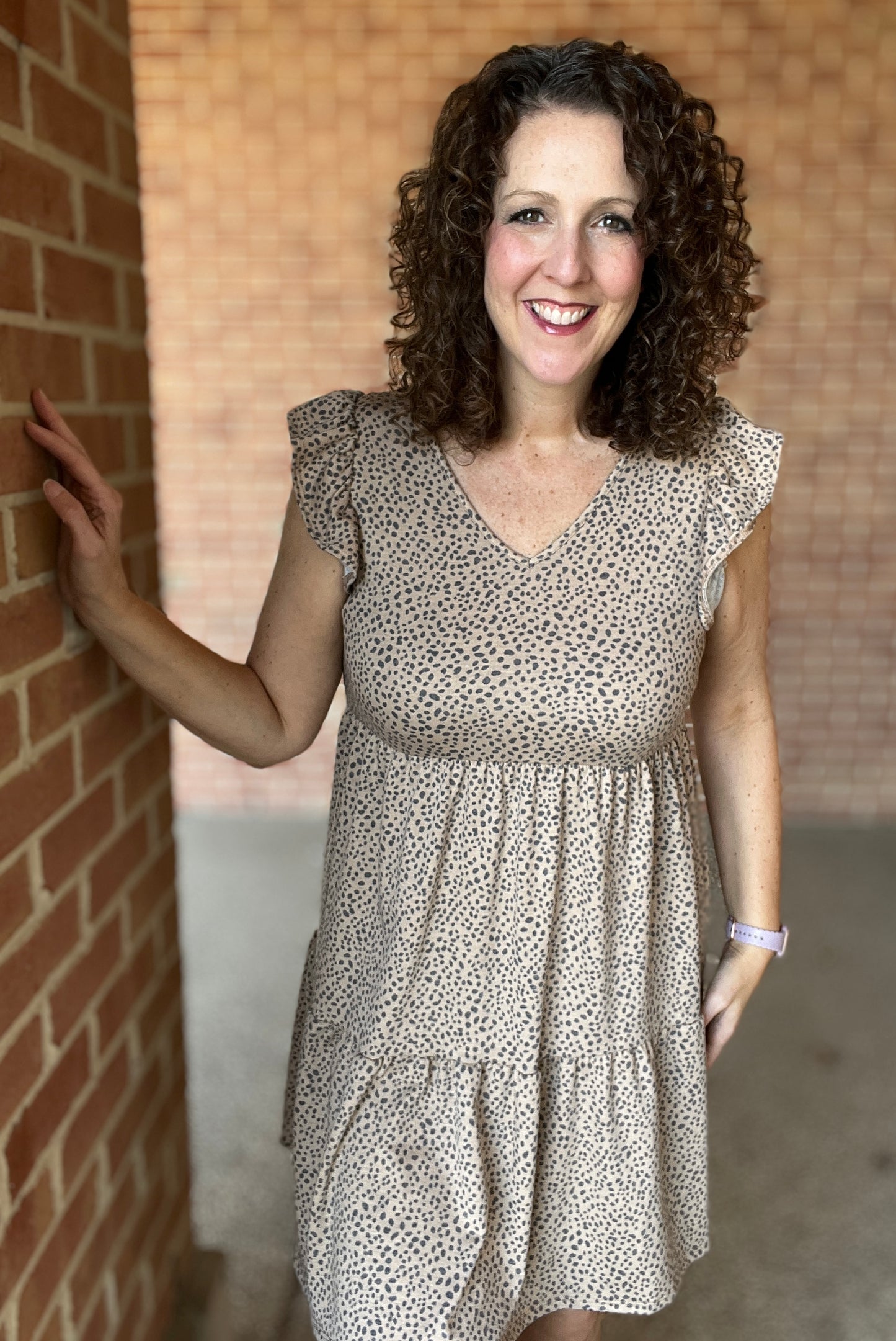 Tiered Animal Print Dress