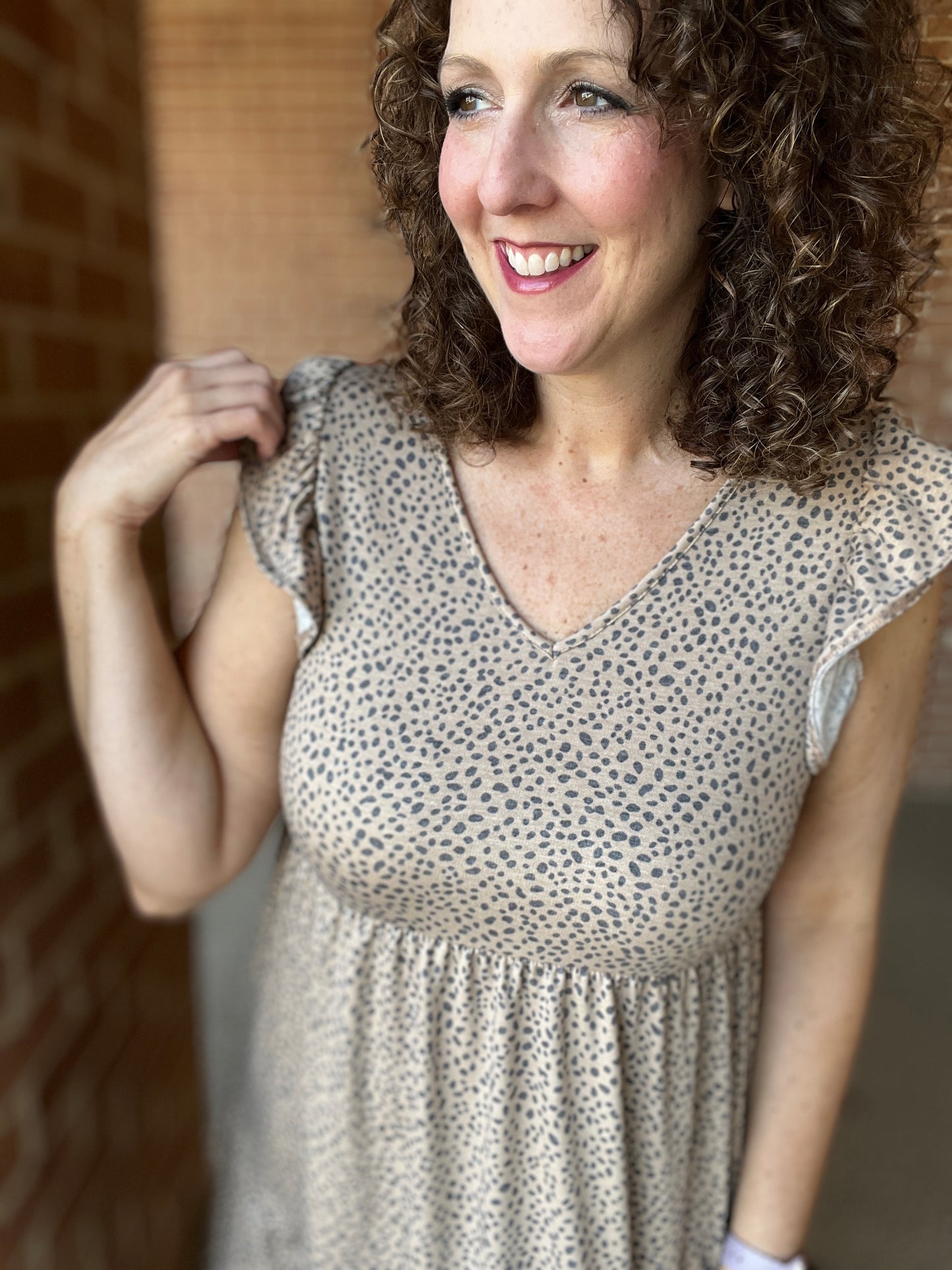 Tiered Animal Print Dress