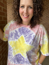 Load image into Gallery viewer, Star Tie Dye Oversized Top