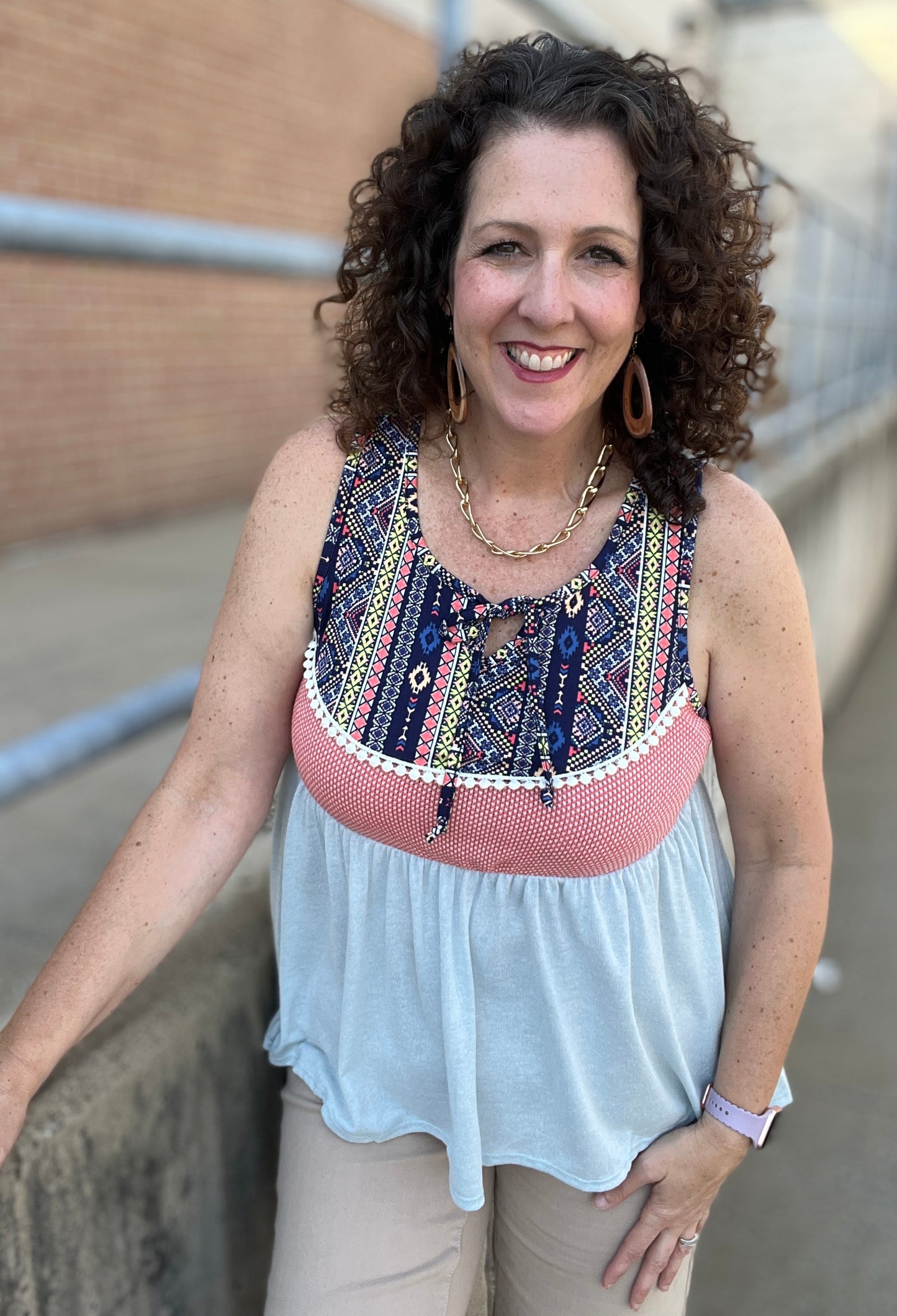 Relaxed Aztec Detail Tank