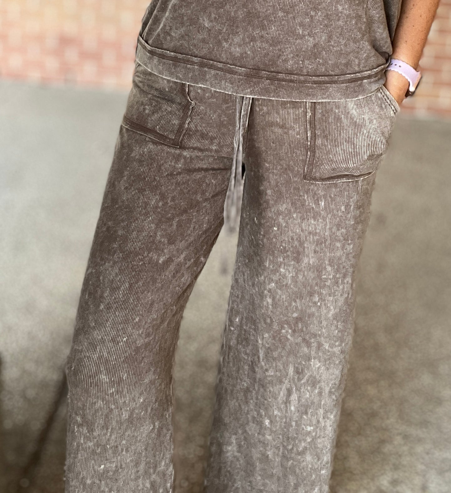 Ribbed Acid Wash Set