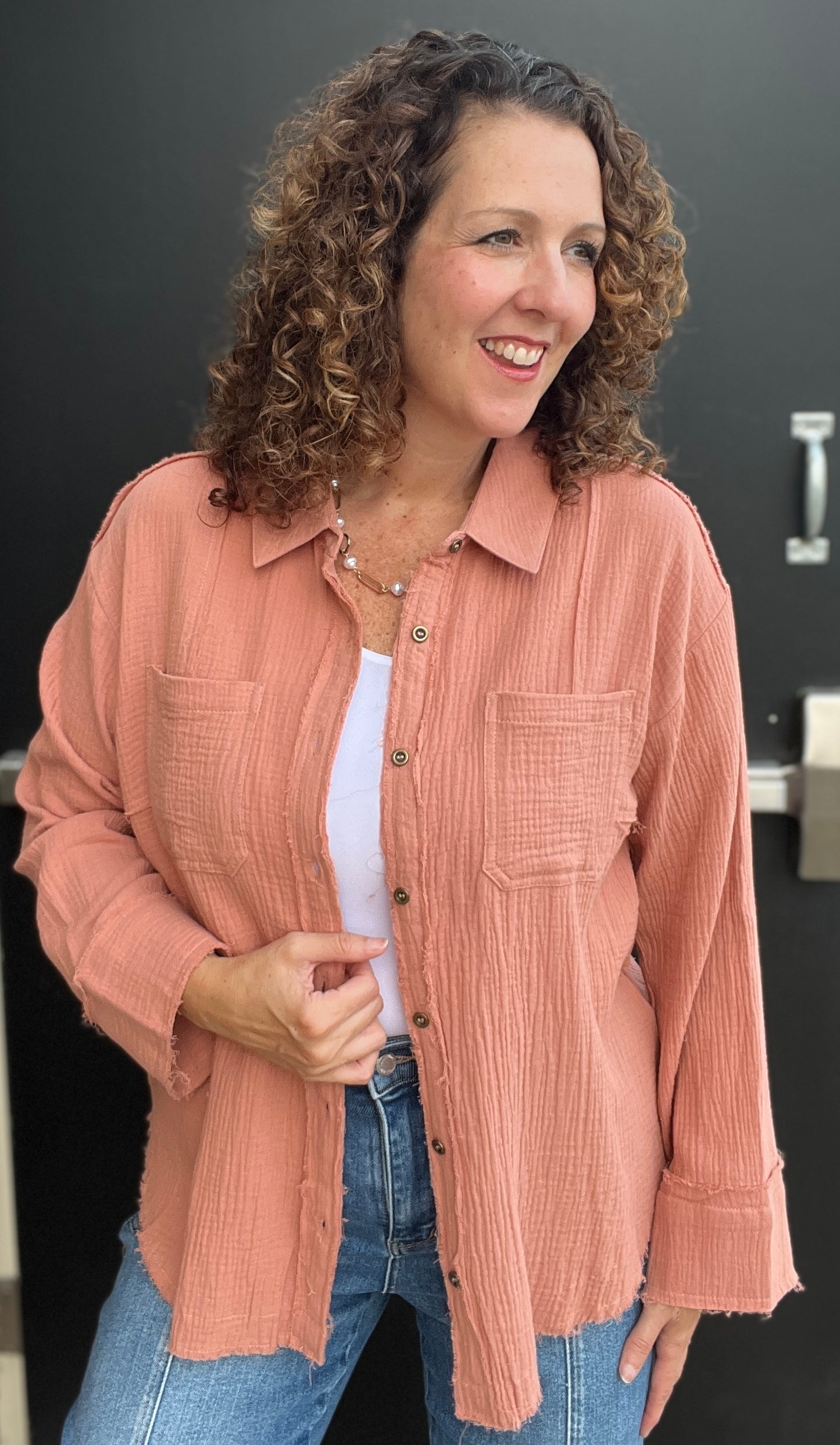 Soft Gauze Button Down Shirt