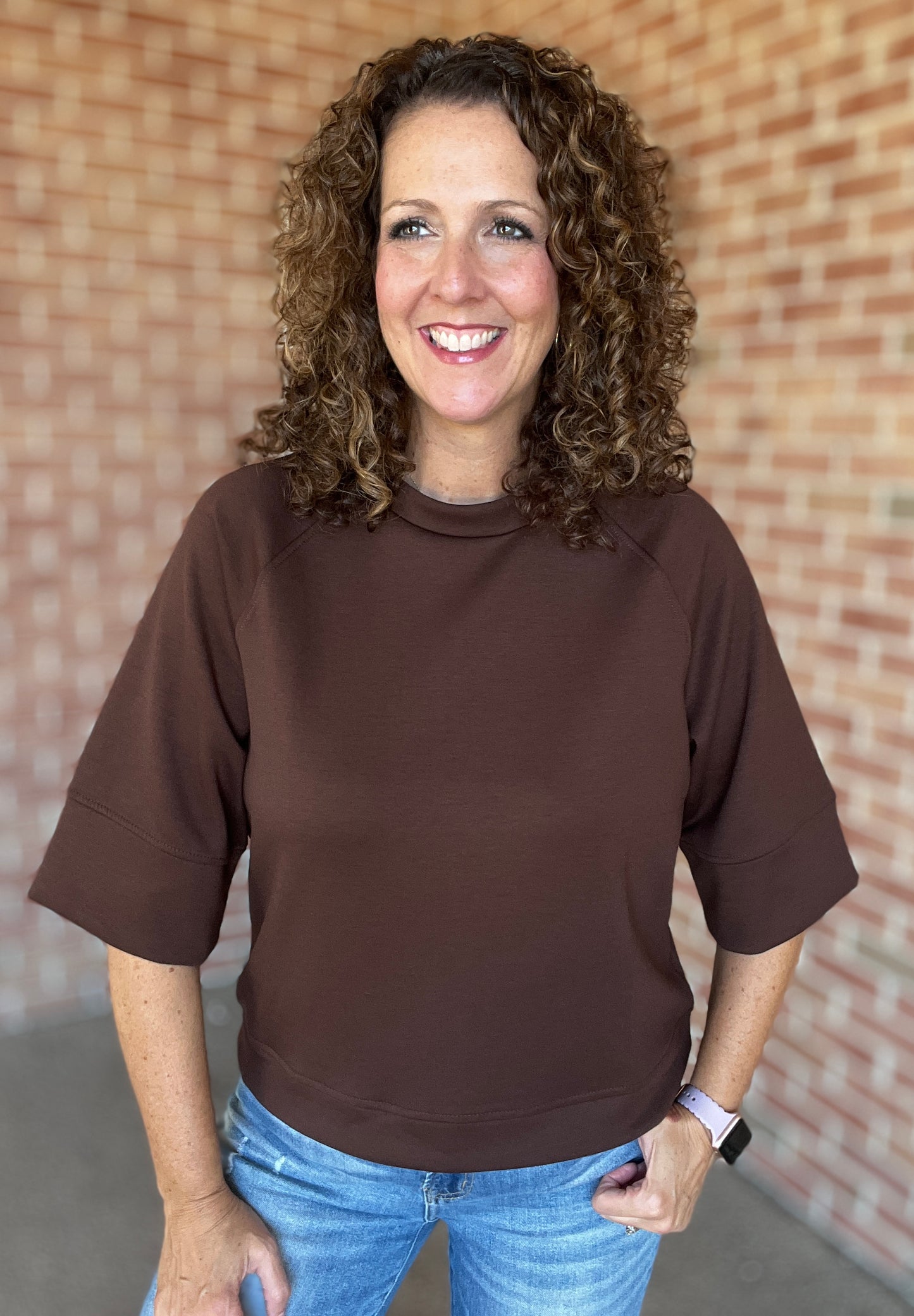 3/4 Sleeve Scuba Pullover