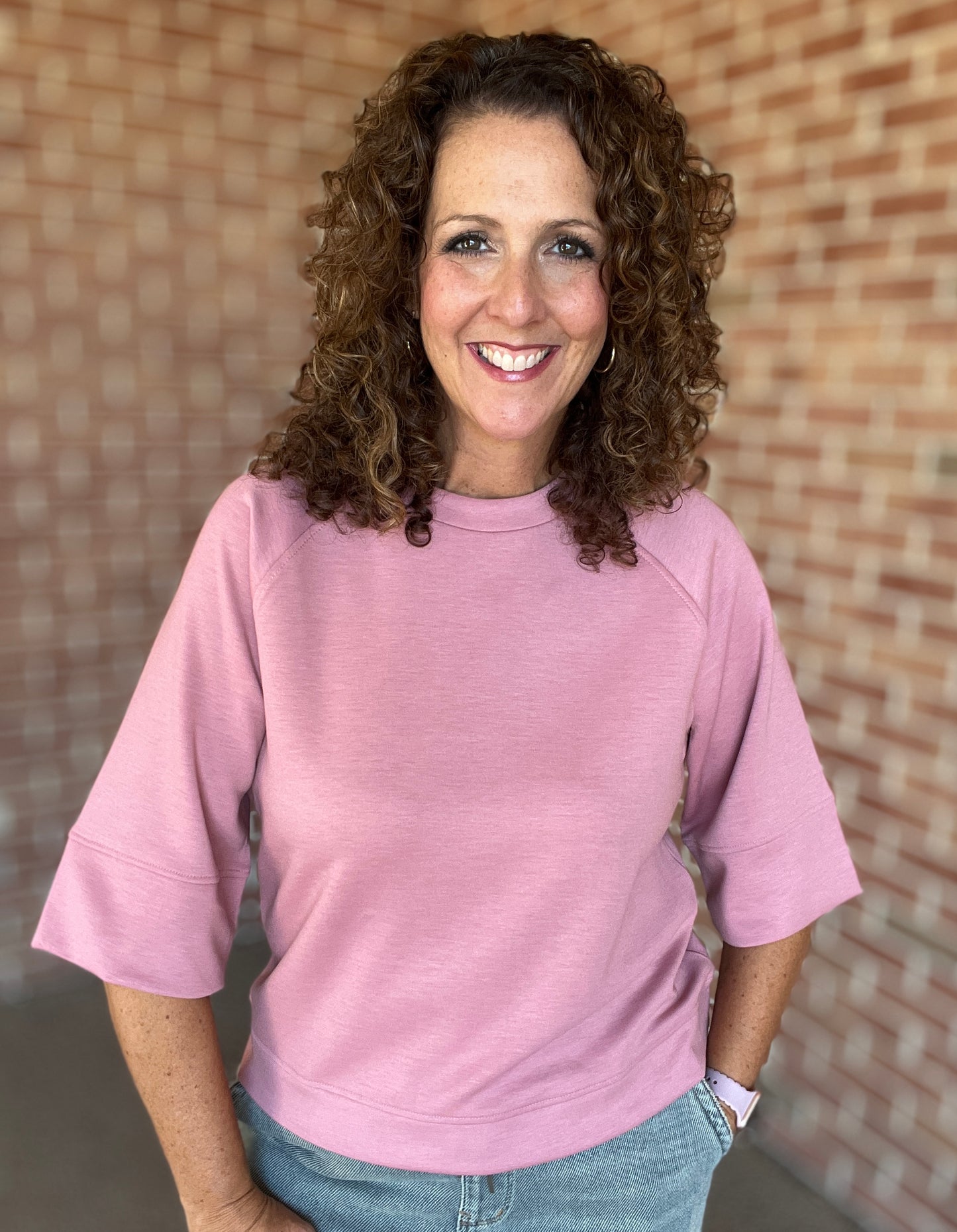 3/4 Sleeve Scuba Pullover
