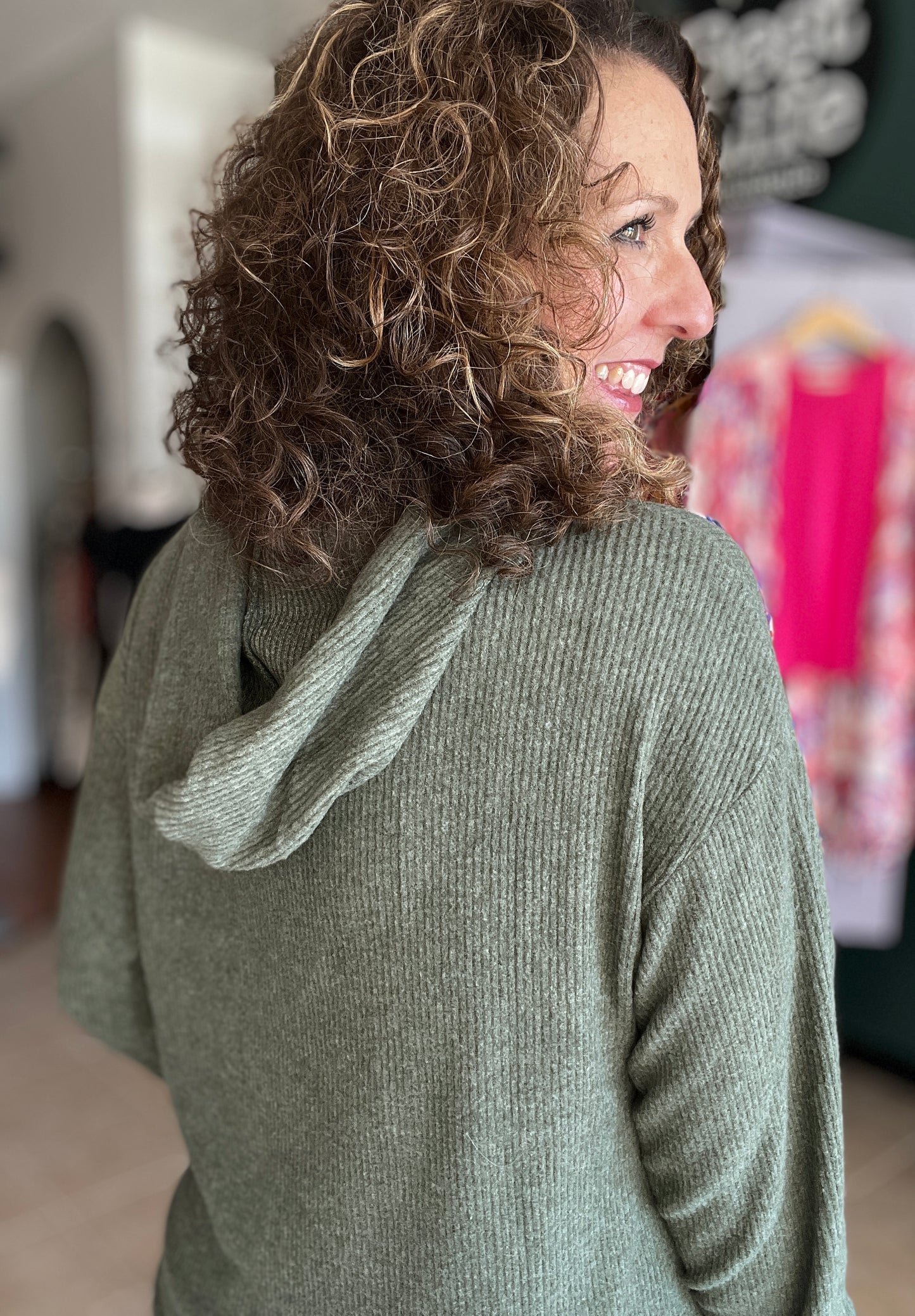 Brushed Hacci Knit Pullover Hoodie