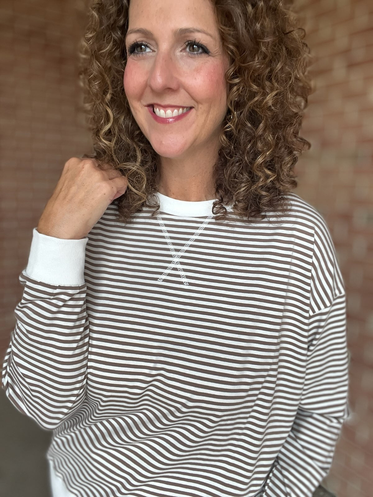 Striped Banded Pullover