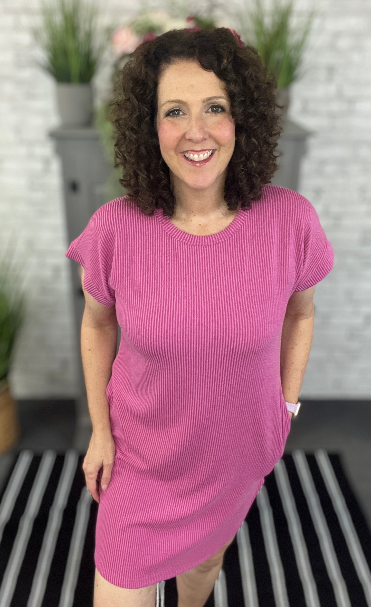 Corded Dress with Pockets