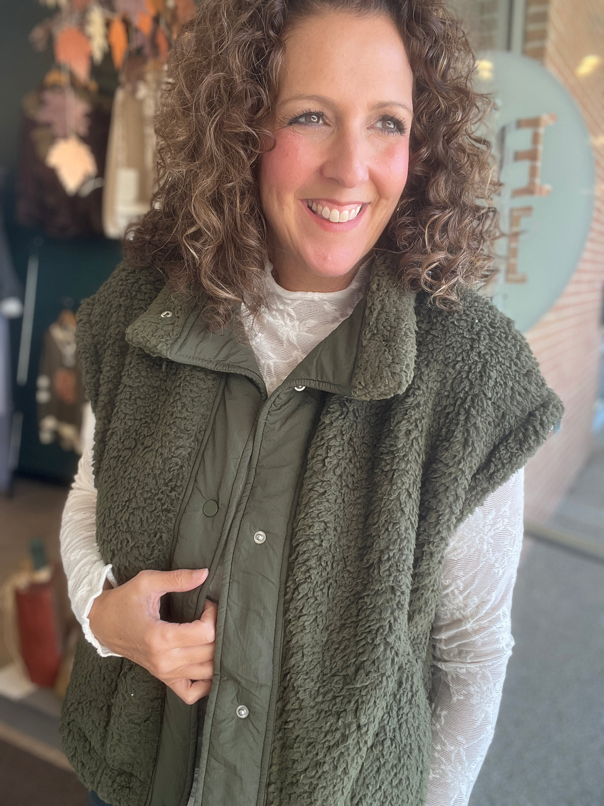 Oversized Sherpa Vest