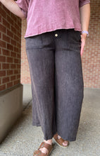 Load image into Gallery viewer, Washed Wide Leg Pants with Drawstring