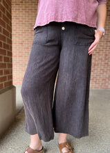 Load image into Gallery viewer, Washed Wide Leg Pants with Drawstring