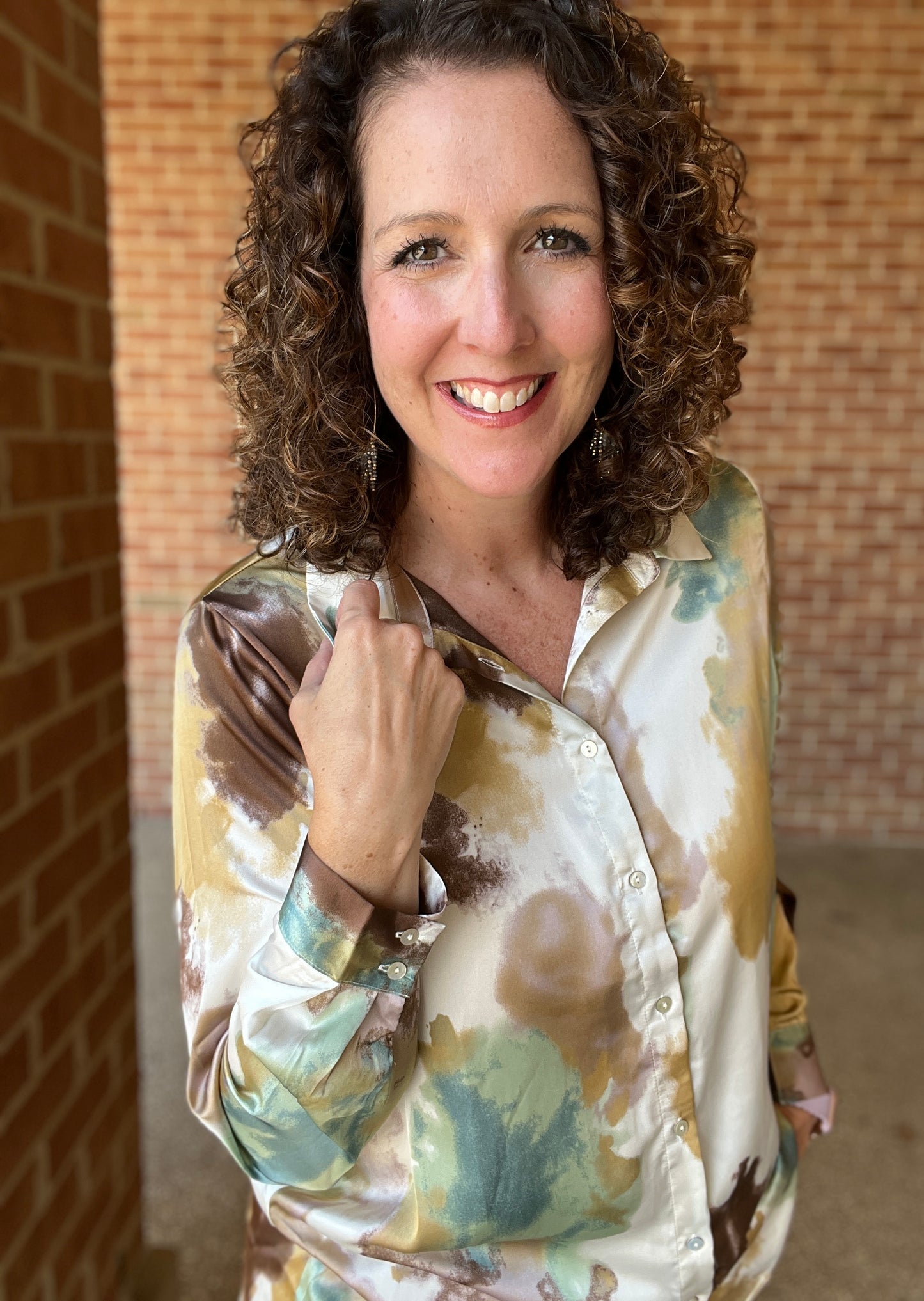 Tie Dye Satin Blouse