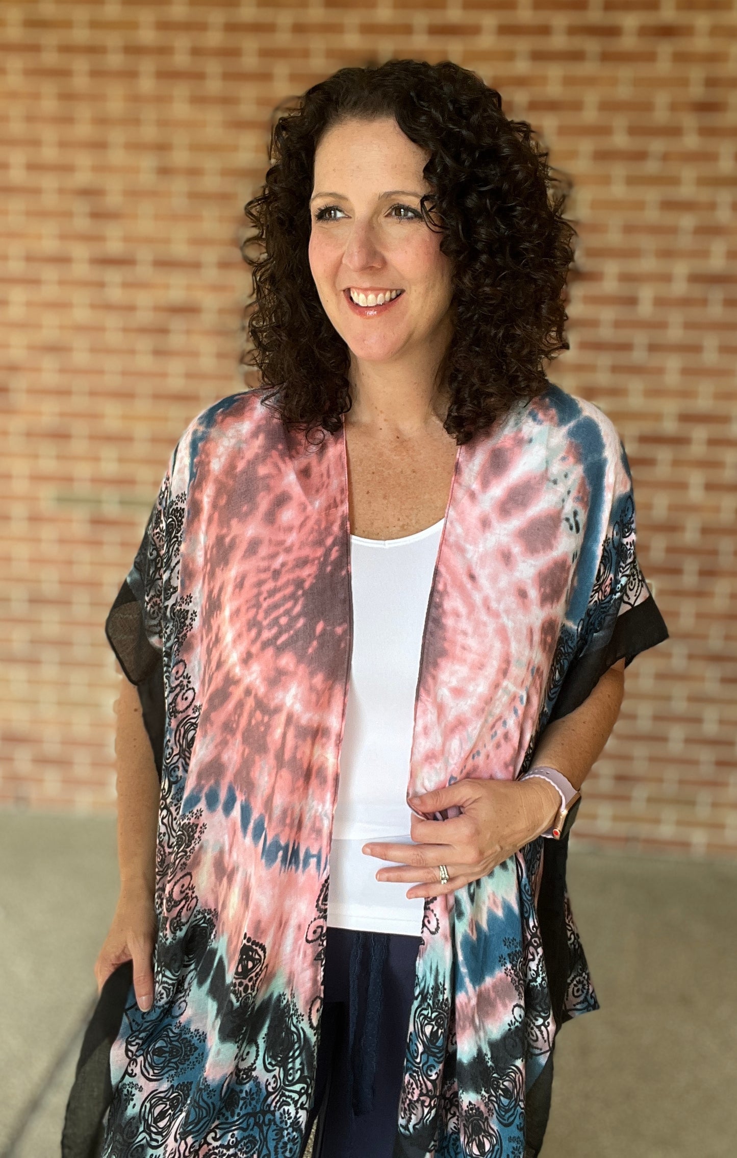 Colorful Tie Dye Kimono