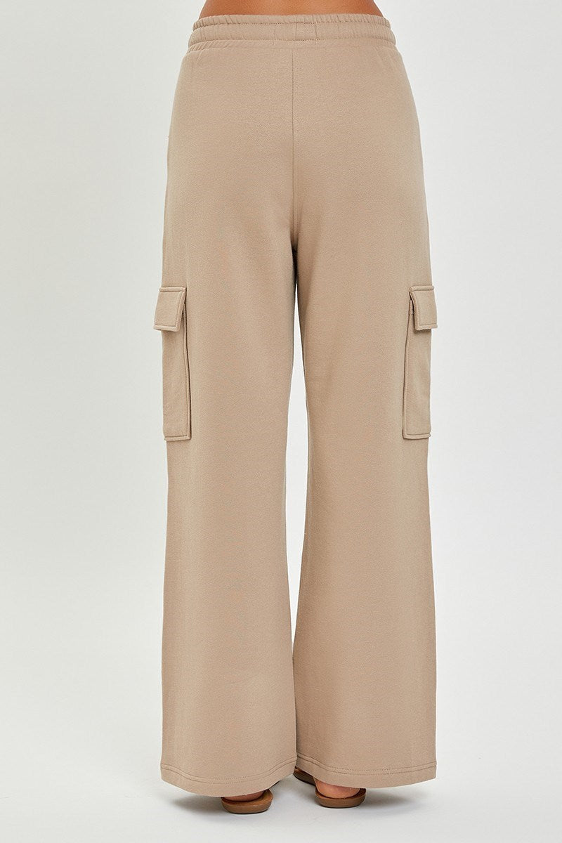 Cargo Pocket Wide Leg Sweatpants