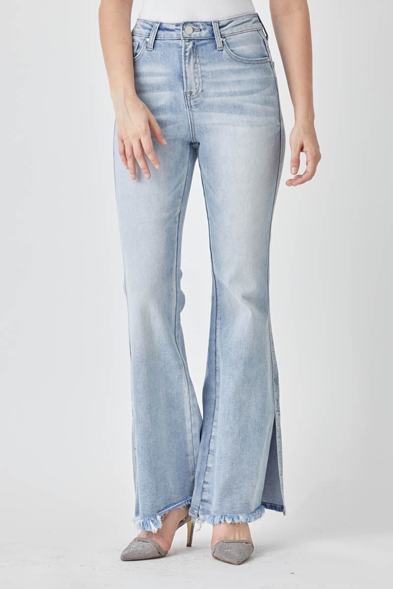 RISEN Side Slit Flare Jeans