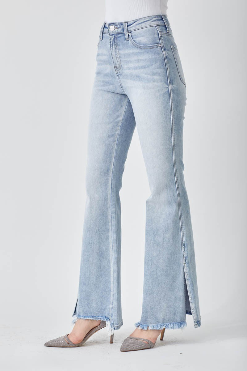 RISEN Side Slit Flare Jeans