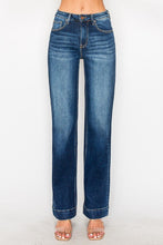 Load image into Gallery viewer, RISEN High Rise Dark Wash Straight Jeans