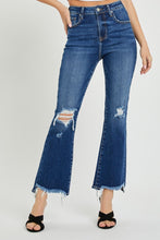 Load image into Gallery viewer, RISEN Dark Wash Crop Flare Jeans