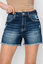 Load image into Gallery viewer, RISEN Dark Wash High Rise Shorts