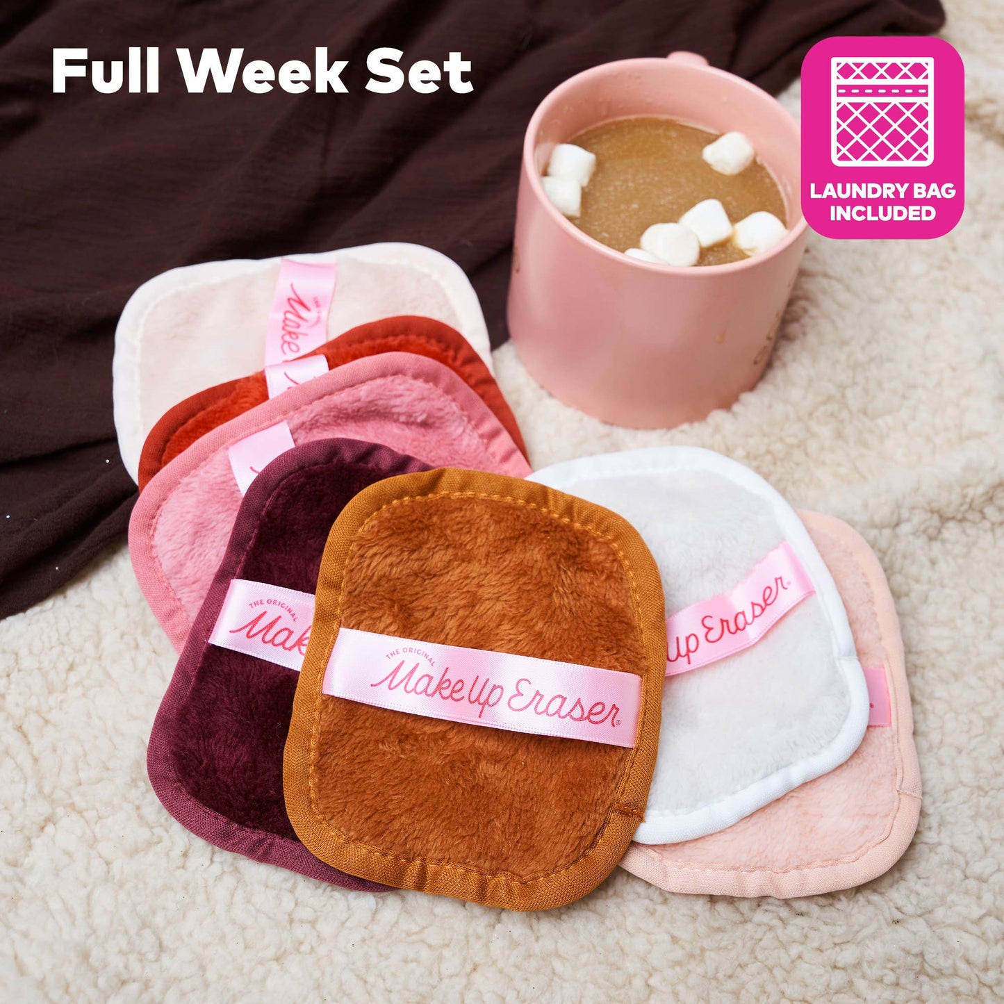 Hot Cocoa 7-Day MakeUp Eraser Set