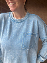 Load image into Gallery viewer, Acid Wash Pullover with Pockets