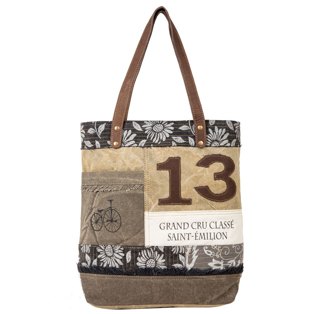 MYRA - French Countryside Lucky 13 Patchwork Tote Bag