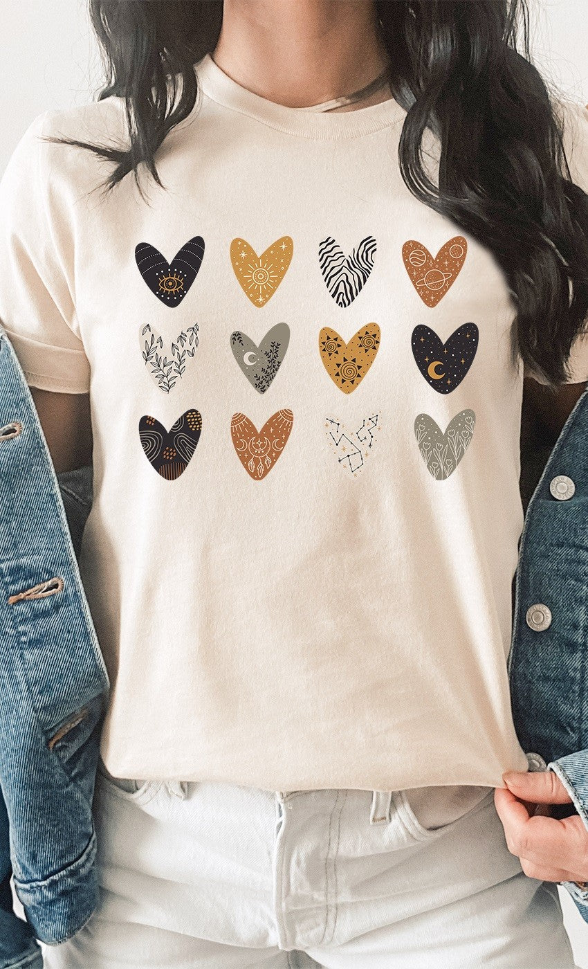 BOHO HEARTS Graphic Tee