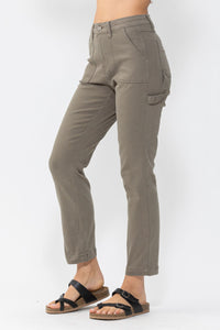 JUDY BLUE Olive Utility Slim Fit Jeans