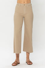 Load image into Gallery viewer, JUDY BLUE Khaki Wide Leg Crop Jeans