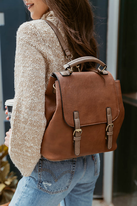 Buckle Strap Backpack