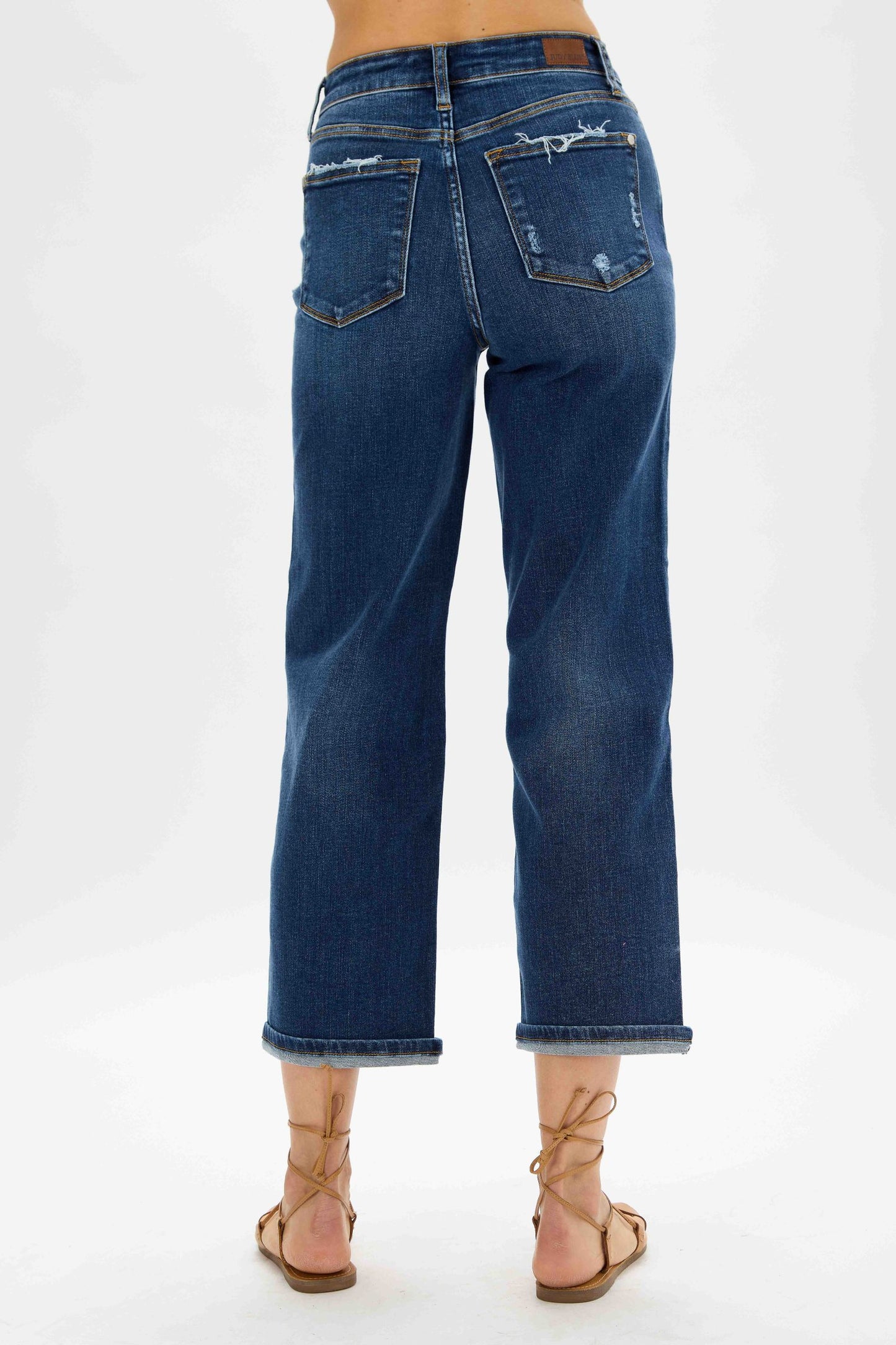 JUDY BLUE Dark Wash Wide Leg Jeans