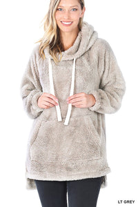 Fuzzy Hooded Pullover