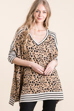 Load image into Gallery viewer, Stripe and Animal Print Curvy Top